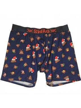 SWAG Holiday-Themed Navy Boxer Briefs Size XL New
